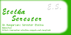 etelka serester business card